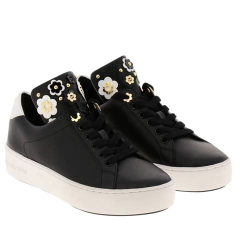 michael kors basket femme noir|Women's Black Designer Sneakers .